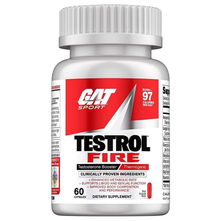 کپسول تسترول فایر گت اسپرت - ای اس دی ناتریشن GAT Sport Testrol Fire Testosterone Booster Thermogenic 60 Capsules