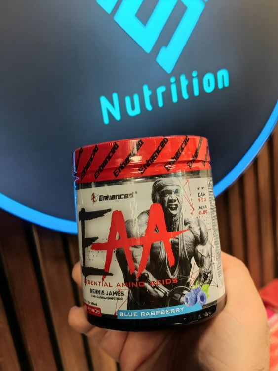 Enhanced EAA Dennis James – آمینواسید ضروری انهانسد طعم تمشک آبی - ای اس دی ناتریشن