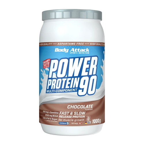 پروتئین Power Protein 90 Body Attack طعم شکلات – ۱۰۰۰ گرم – ای اس دی ناتریشن