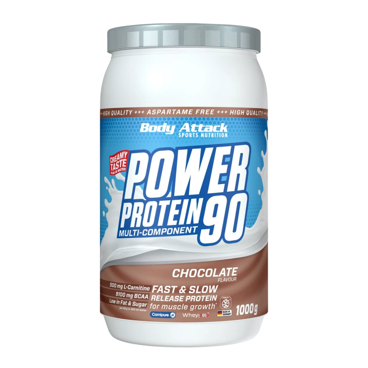 پروتئین Power Protein 90 Body Attack طعم شکلات – ۱۰۰۰ گرم – ای اس دی ناتریشن