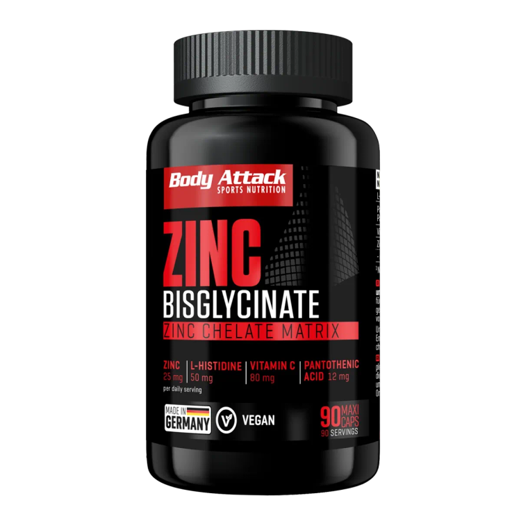 زینک بیسگلیسینات Body Attack – ۹۰ کپسول وگان – تقویت ایمنی و جذب بالا - ای اس دی ناتریشن