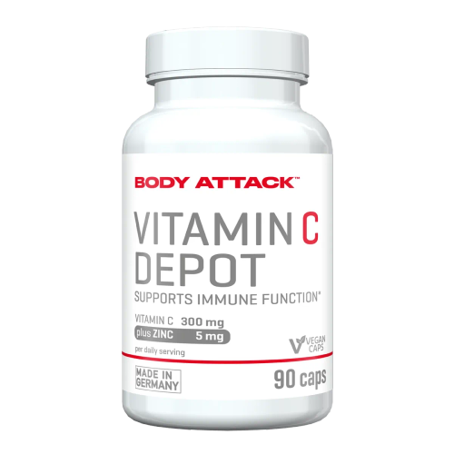 ویتامین C Depot Body Attack همراه زینک – ۹۰ کپسول وگان – تقویت سیستم ایمنی - ای اس دی ناتریشن