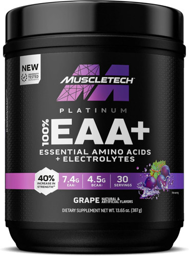 مکمل MuscleTech Platinum EAA+ ماسل تک – ۳۰ سروینگ – آمینواسید ضروری همراه الکترولیت - ای اس دی ناتریشن