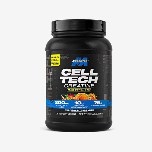 کراتین سل تک ماسلتک طعم Tropical Citrus Punch – Cell-Tech Creatine Max Strength - ای اس دی ناتریشن