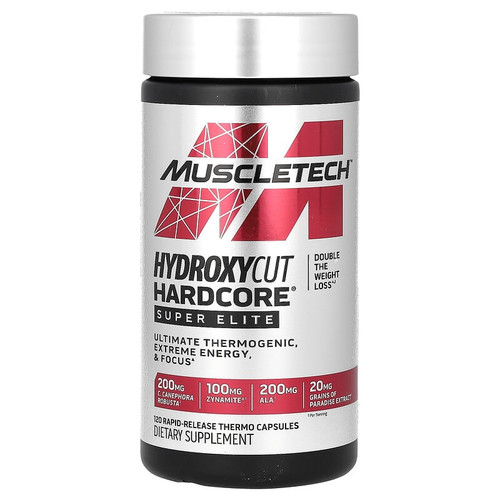 چربیسوز Muscletech Hydroxycut Hardcore Super Elite – هیدروکسیکات سوپر الیت ۱۲۰ کپسول - ای اس دی ناتریشن