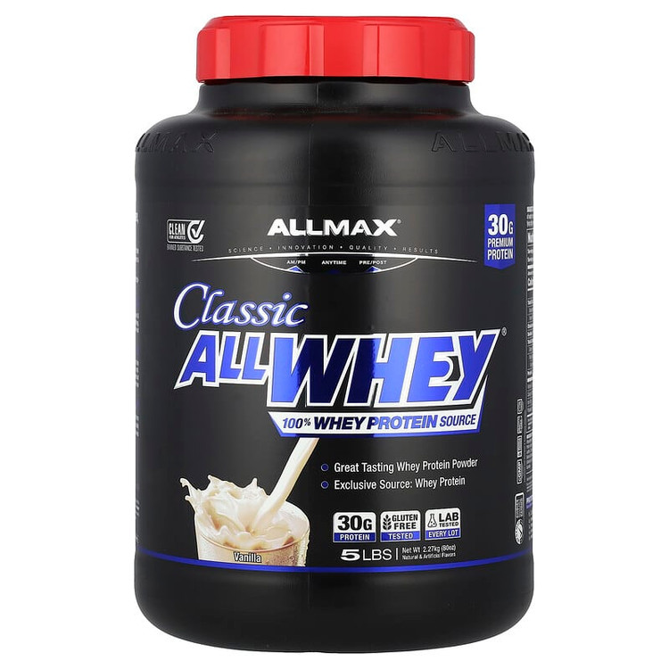 پروتئین وی آل وی کلاسیک آلمکس طعم وانیل – Allmax Classic AllWhey Vanilla 5lbs - ای اس دی ناتریشن
