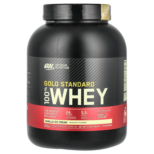 پروتئین وی گلد استاندارد اپتیموم نوتریشن طعم وانیل بستنی – ON Gold Standard Whey Vanilla Ice Cream 5lbs - ای اس دی ناتریشن