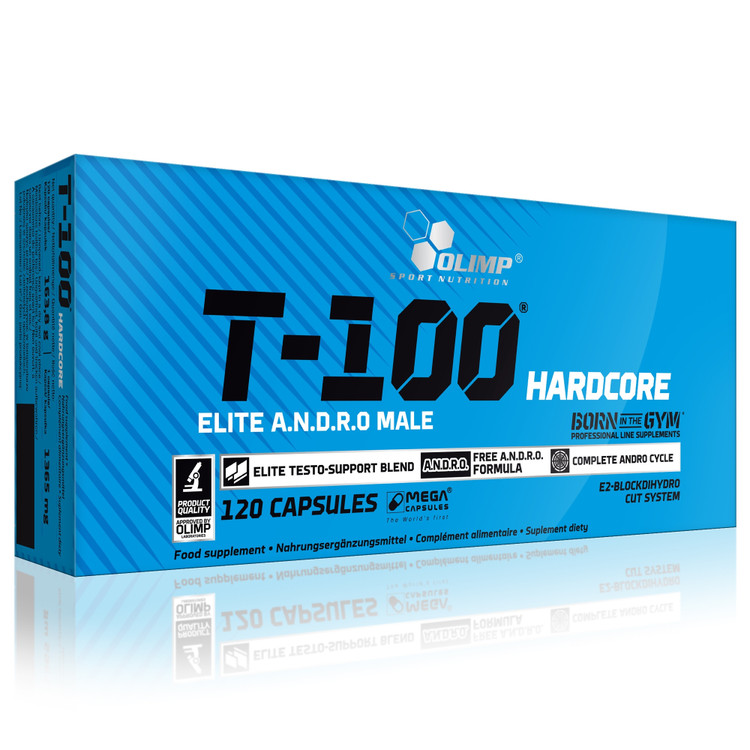 تی 100 هاردکور الیمپ – مکمل تقویت تستوسترون مردان با فرمول A.N.D.R.O - ای اس دی ناتریشن