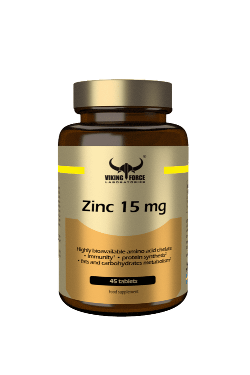 قرص زینک ۱۵ میلیگرم وایکینگ فورس Viking Force Zinc 15 mg 45 Tablets - ای اس دی ناتریشن