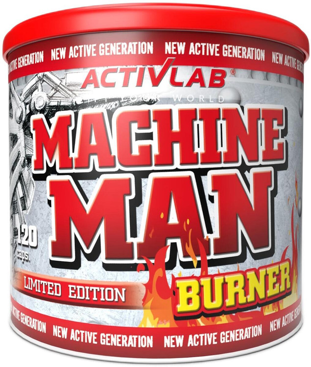 کپسول Machine Man Burner اکتیولب 120 عدد چربیسوز و افزایش انرژی - ای اس دی ناتریشن
