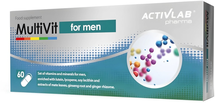 مولتی ویتامین فور من اکتیولب فارما 60 کپسول مخصوص آقایان