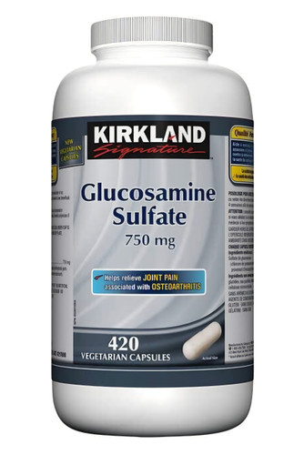 کپسول گلوکوزامین سولفات کرکلند 750 میلیگرم 420 عددی مناسب سلامت مفاصل - ای اس دی ناتریشن