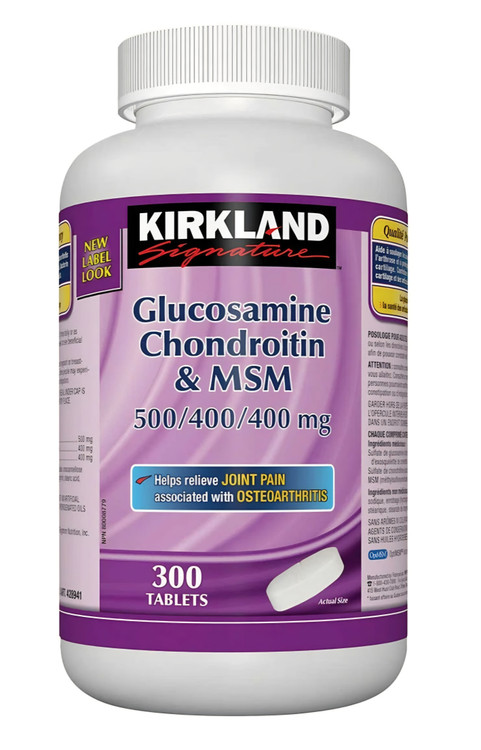 قرص گلوکوزامین کندرویتین و MSM کرکلند 300 عددی برای سلامت مفاصل
