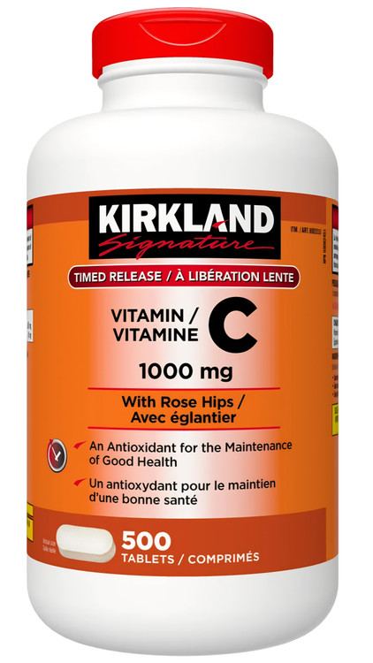 ویتامین C 1000 میلیگرم کرکلند تایم ریلیز با رزهیپس 500 عددی