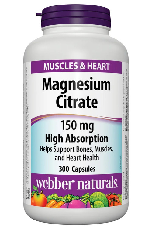 کپسول منیزیم سیترات 150 میلیگرم وببر نچرالز 300 عددی